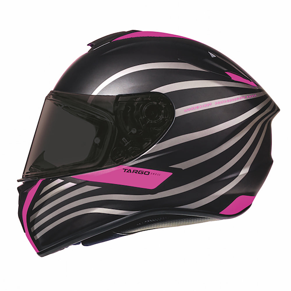 MT Targo Doppler Matt Black Pink Full Face Helmet