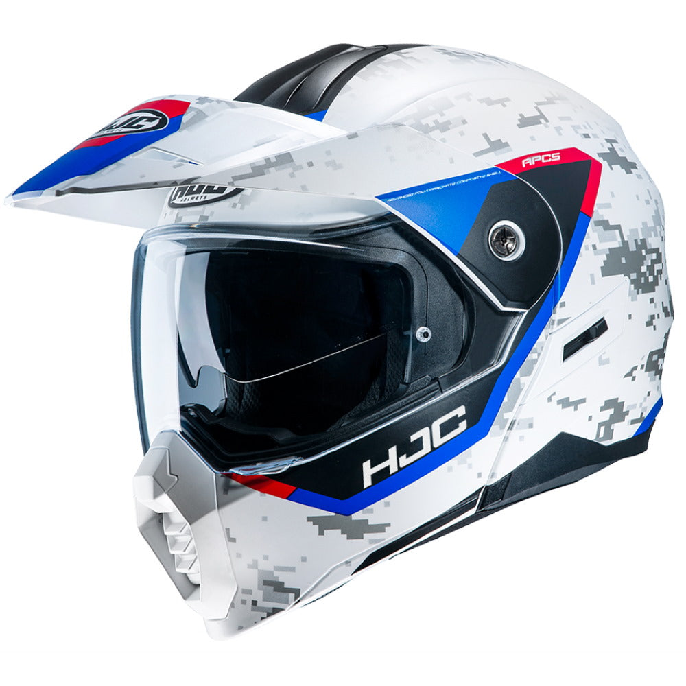 HJC C80 Bult MC21SF White Red Blue Dual Sport Helmet