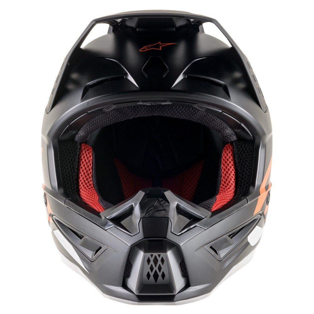 Alpinestars SM5 Compass Black Orange Fluo Motocross Helmet