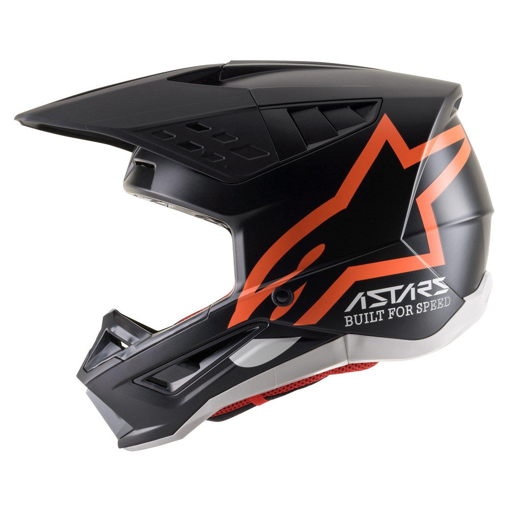 Alpinestars SM5 Compass Black Orange Fluo Motocross Helmet
