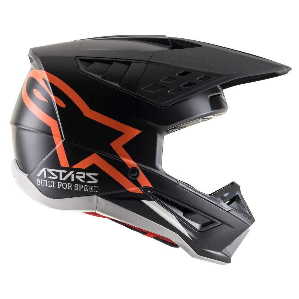Alpinestars SM5 Compass Black Orange Fluo Motocross Helmet