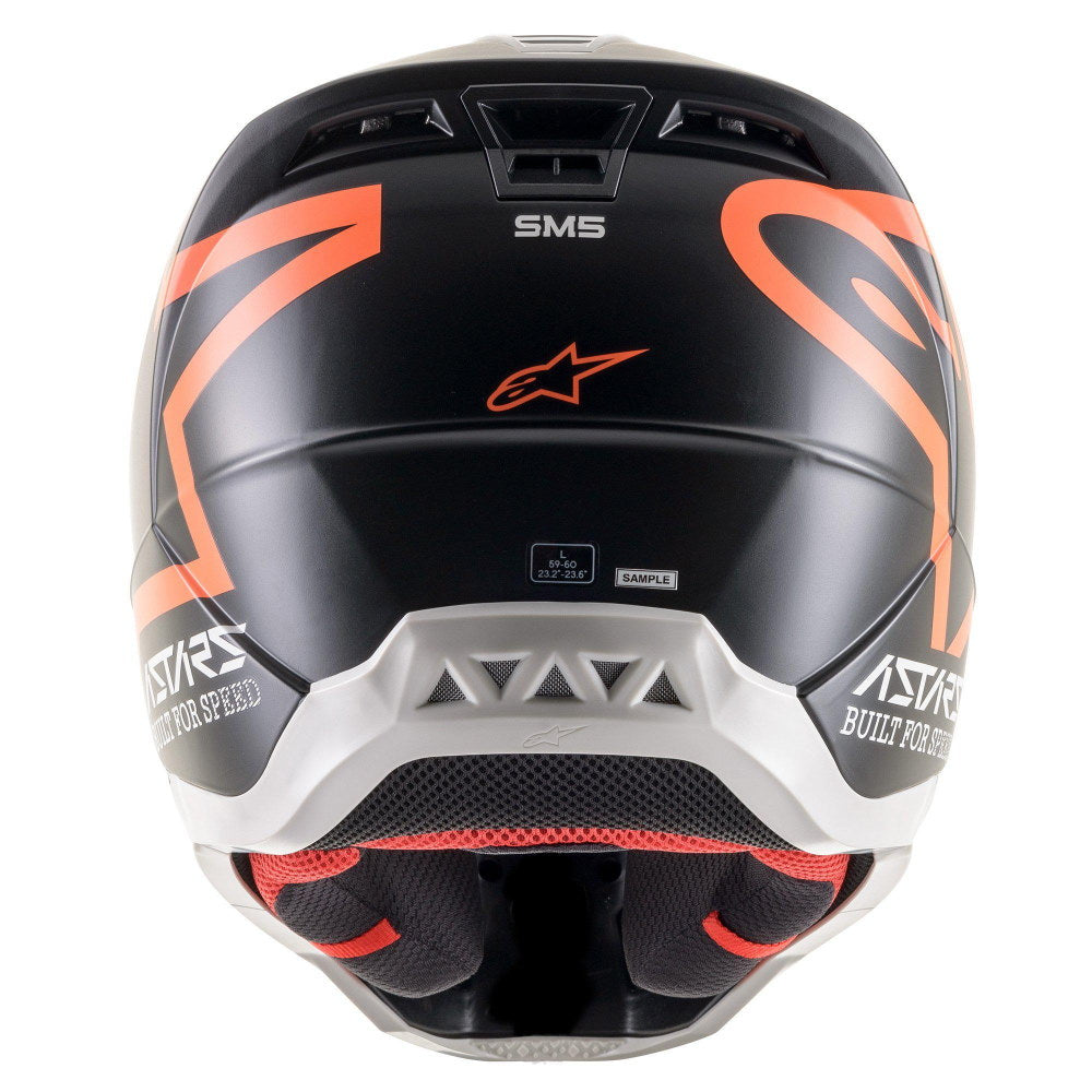 Alpinestars SM5 Compass Black Orange Fluo Motocross Helmet