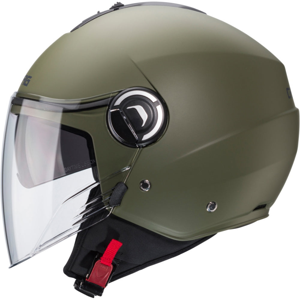 Caberg Riviera V4 Matt Military Green Open Face Helmet