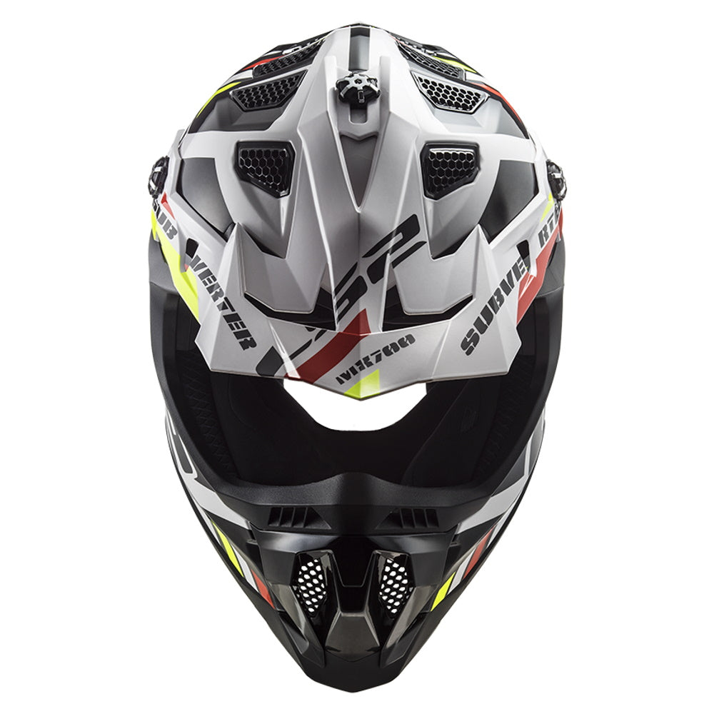 LS2 MX700 Subverter Evo Stomp White Black Motocross Helmet