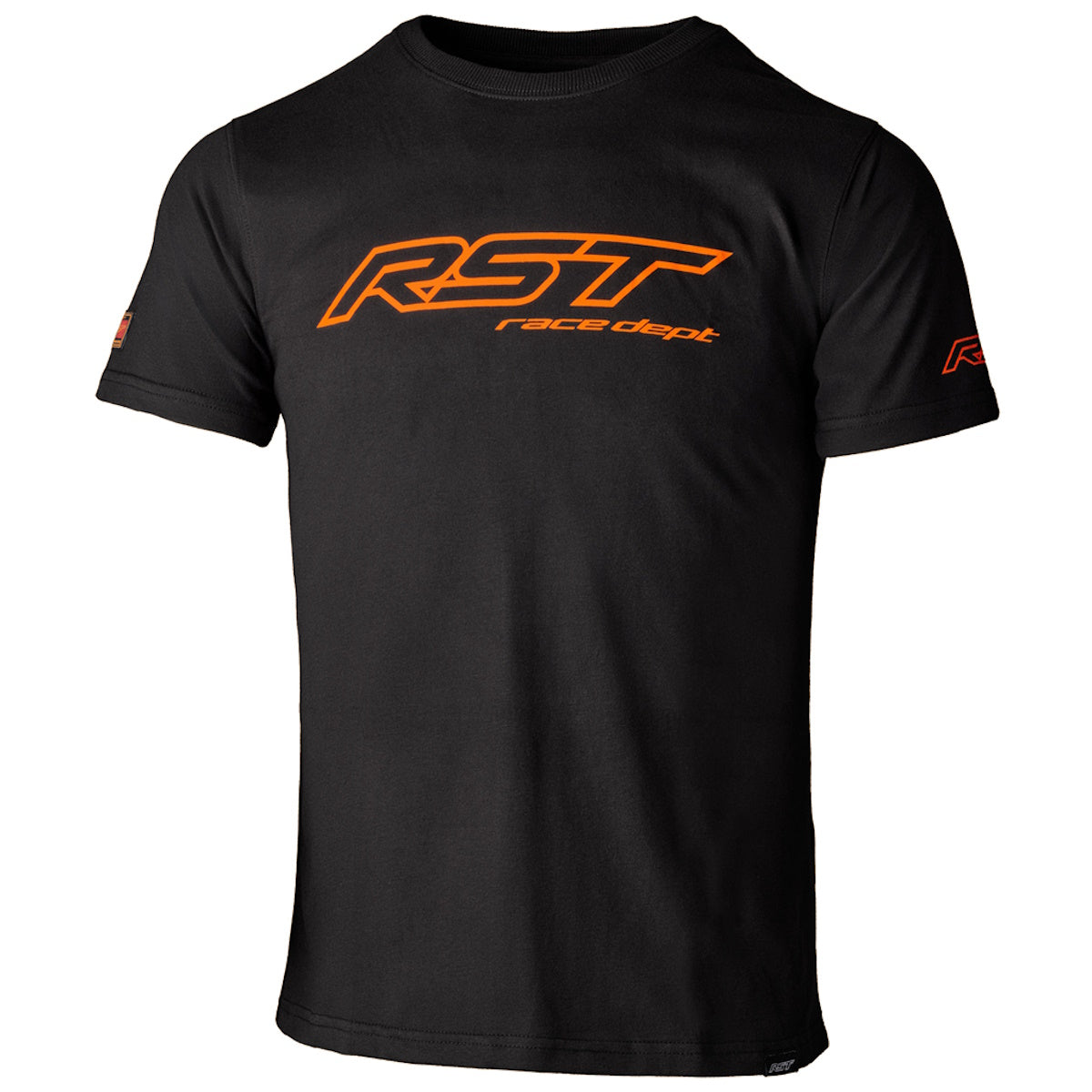 RST Race Dept Logo T-Shirt Black Fluorescent Orange