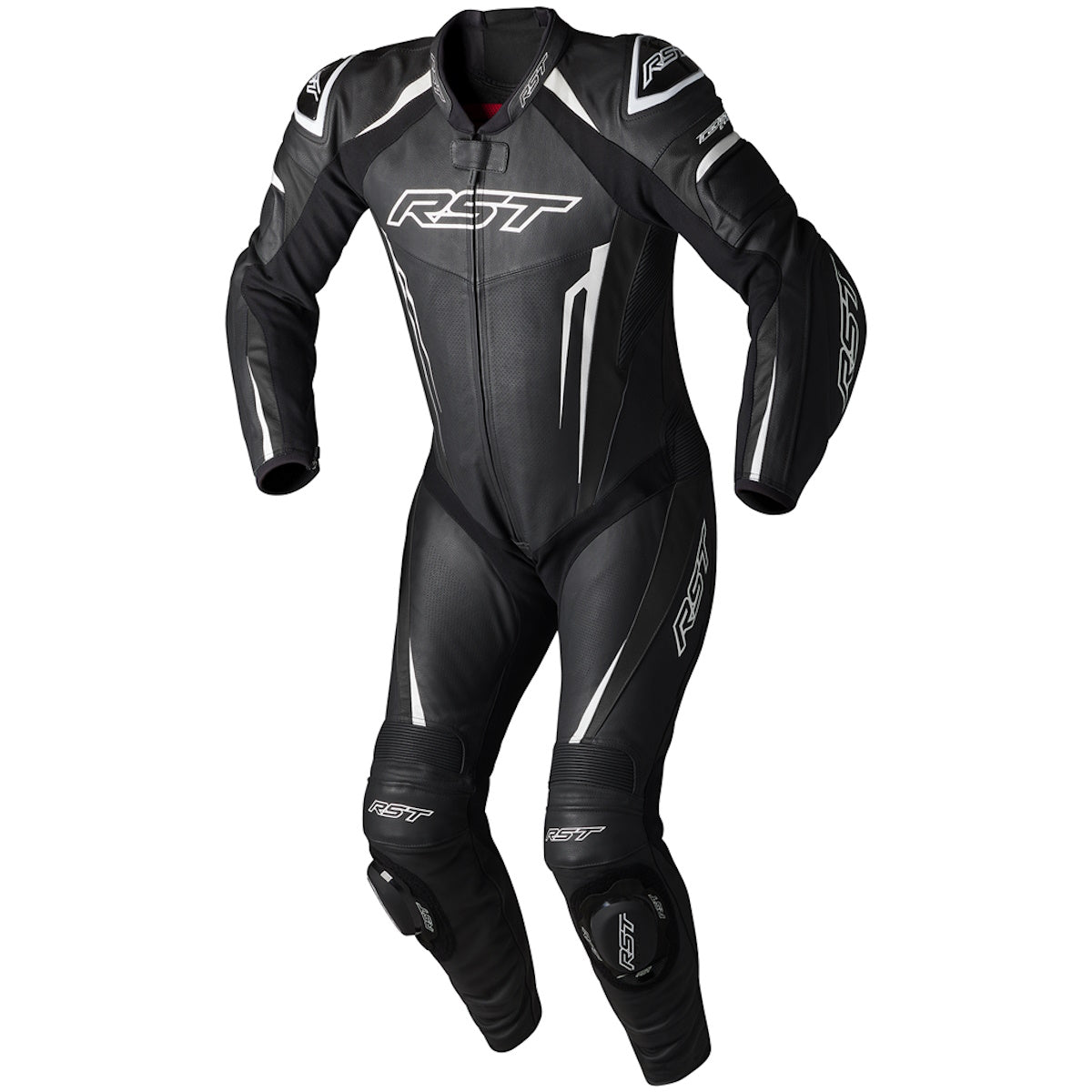 RST Tractech Evo 5 CE Leather Suit Black White Black