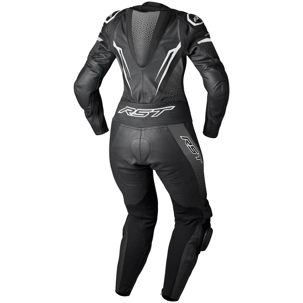 RST Tractech Evo 5 CE Ladies Leather Suit Black White Black