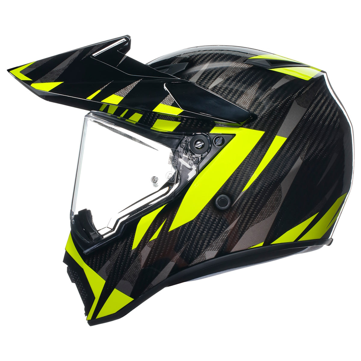 AGV AX9 ECE 22.06 Steppa Carbon Grey Fluorescent Yellow