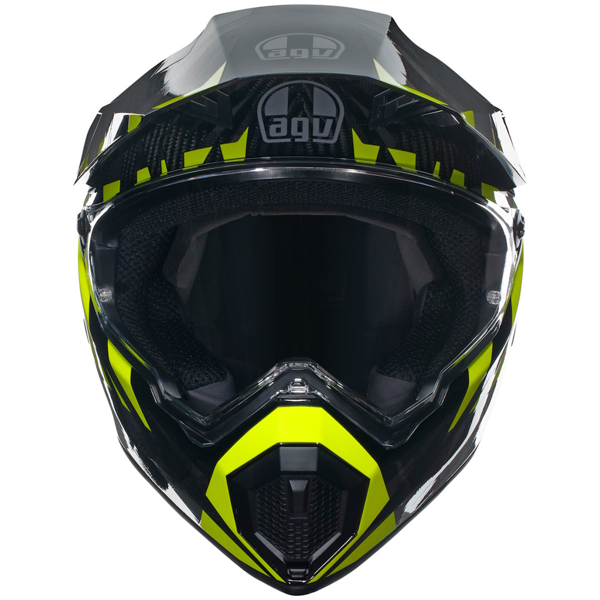AGV AX9 ECE 22.06 Steppa Carbon Grey Fluorescent Yellow