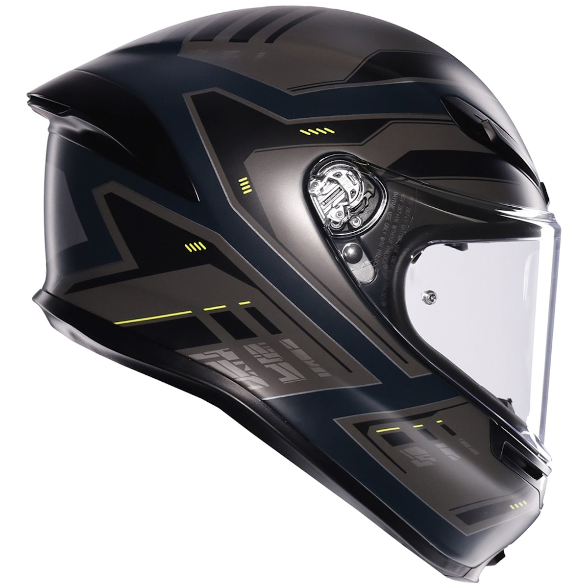 AGV K6-S Enhance Matt Grey Fluorescent Yellow Full Face Helmet