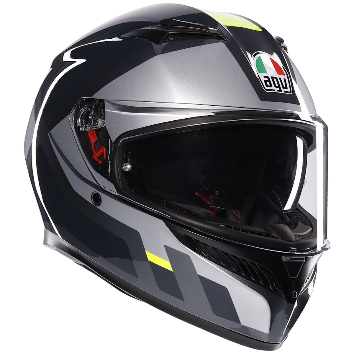 AGV K3 ECE 22.06 Shade Grey Fluorescent Yellow Full Face Helmet