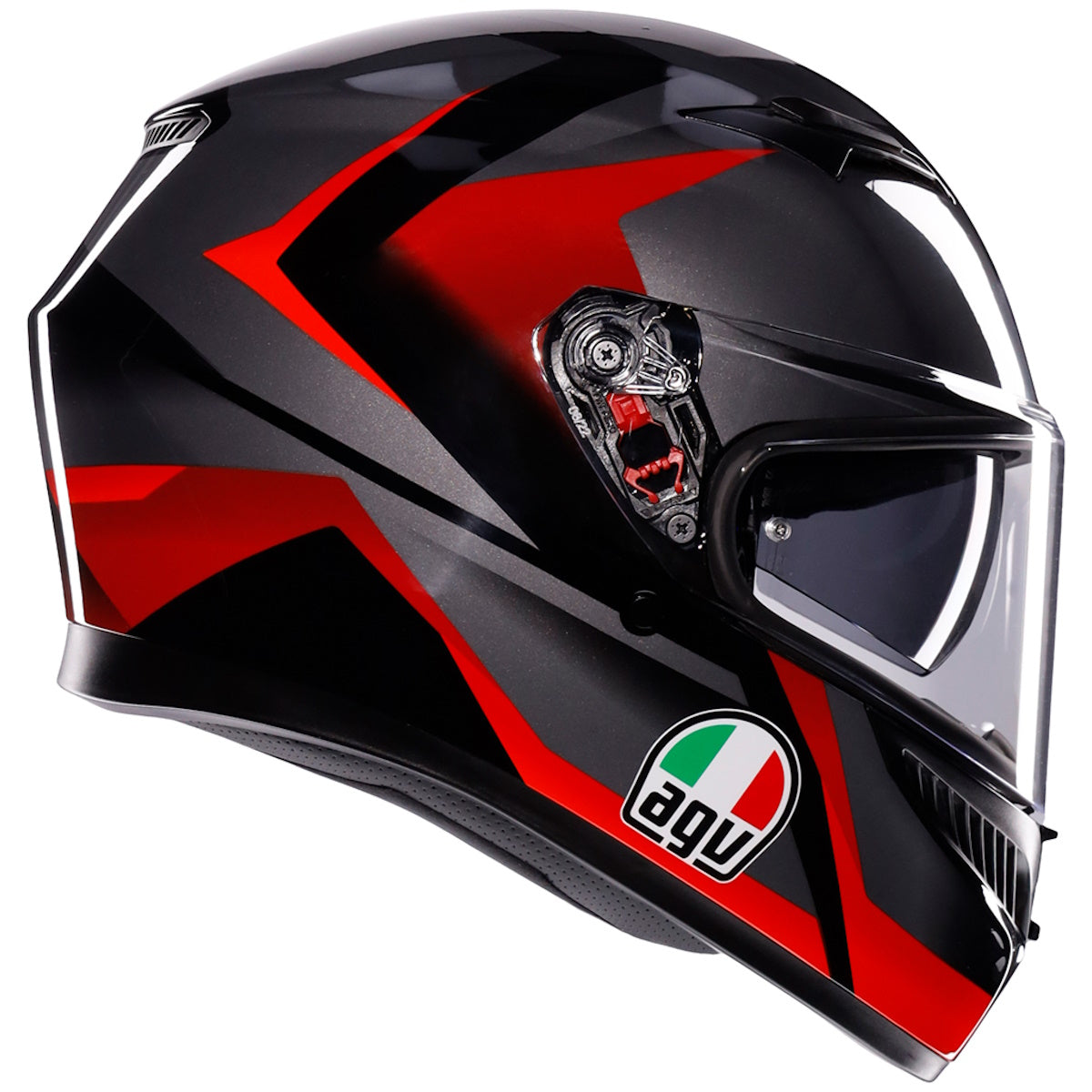AGV K3 ECE 22.06 Striga Matt Black Grey Red Full Face Helmet
