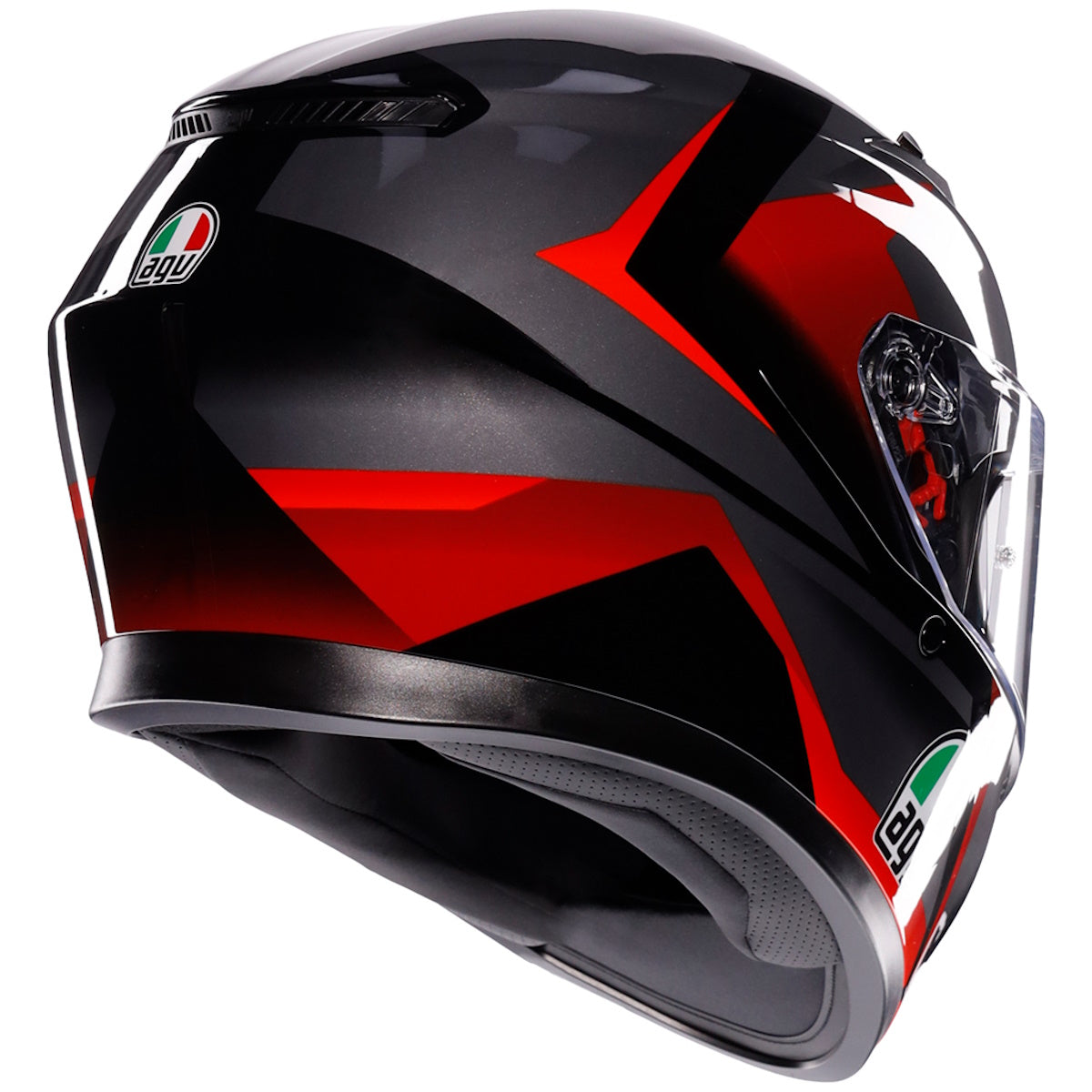 AGV K3 ECE 22.06 Striga Matt Black Grey Red Full Face Helmet