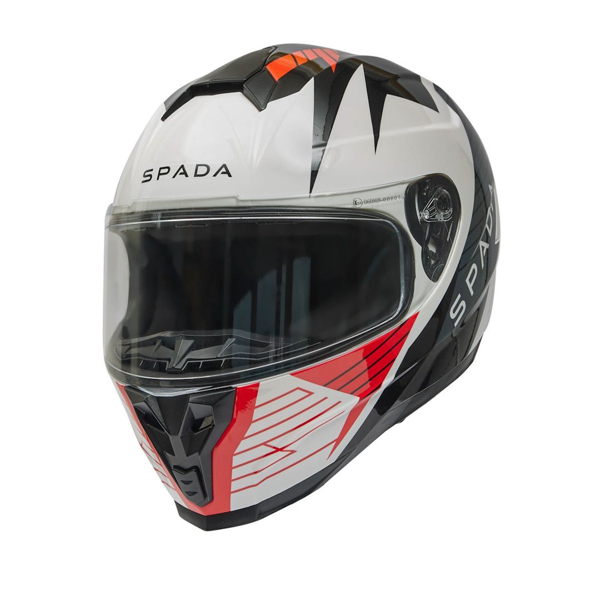 Spada Raiden 2 Thunder Black White Red Full Face Helmet