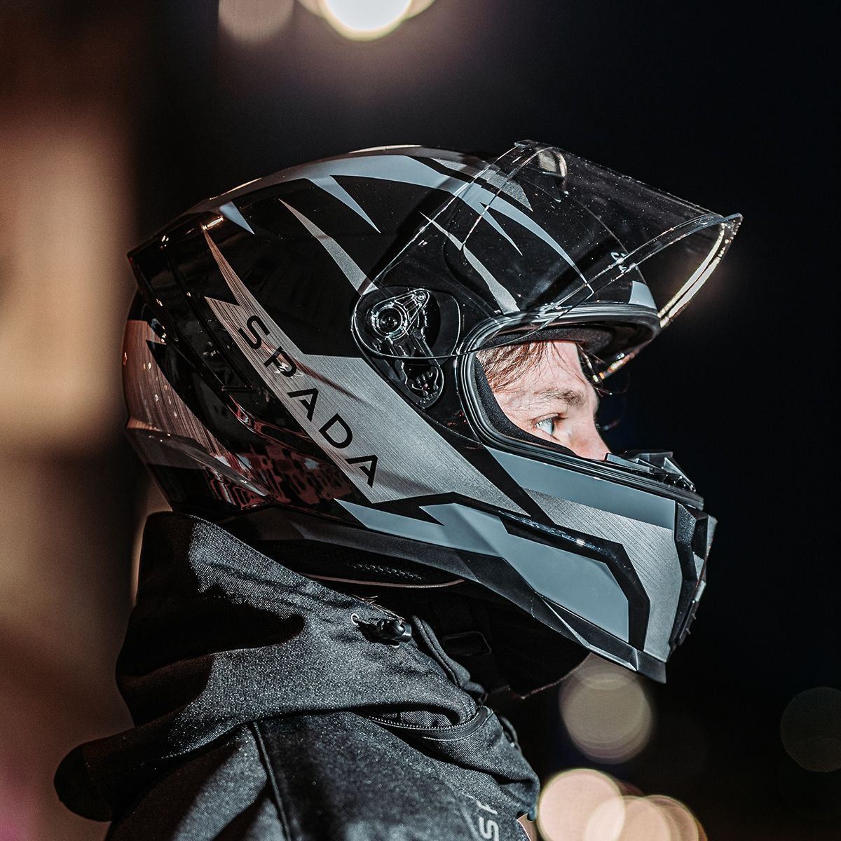 Spada Raiden 2 Thunder Black Grey Full Face Helmet