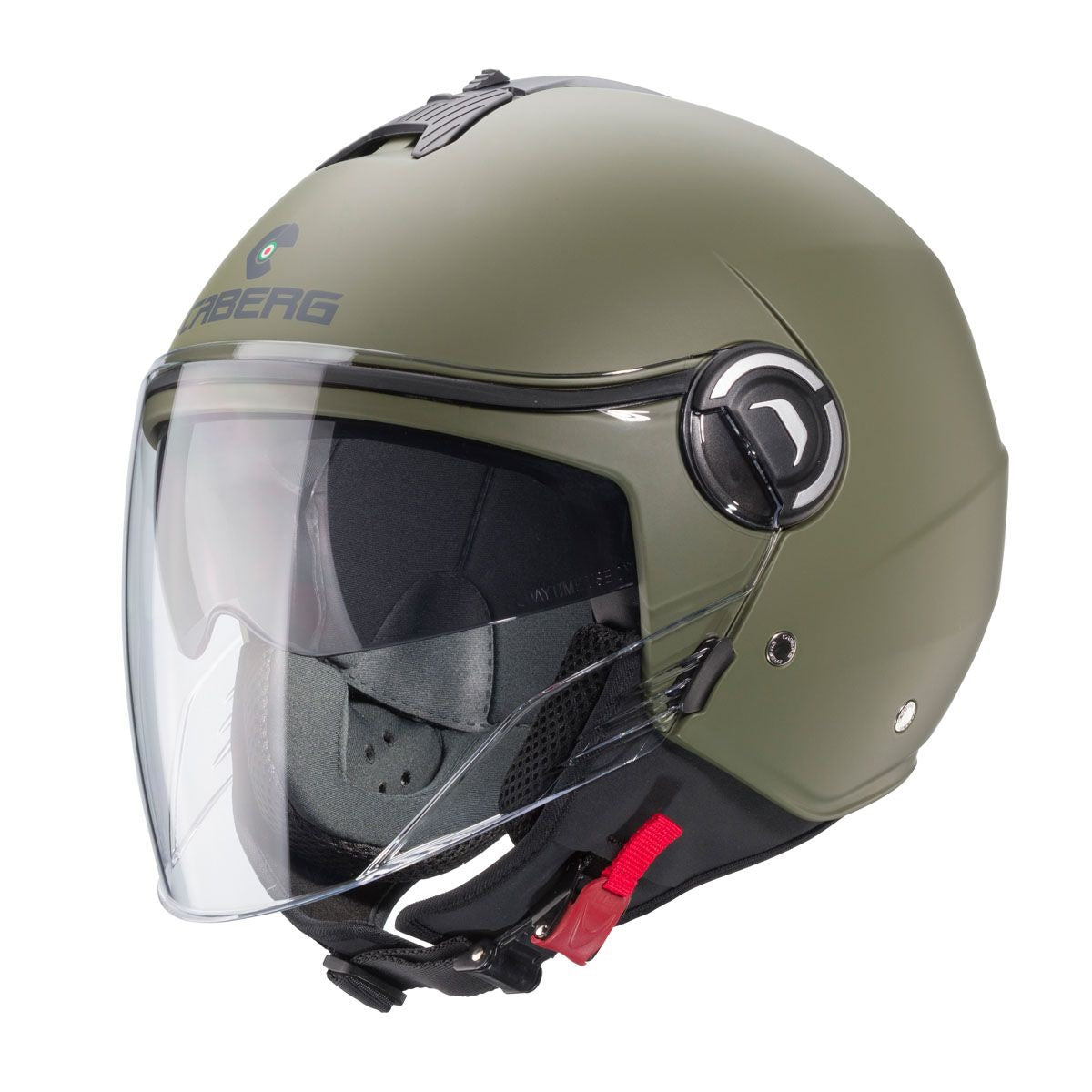 Caberg Riviera V4X Matt Military Green Open Face Helmet#