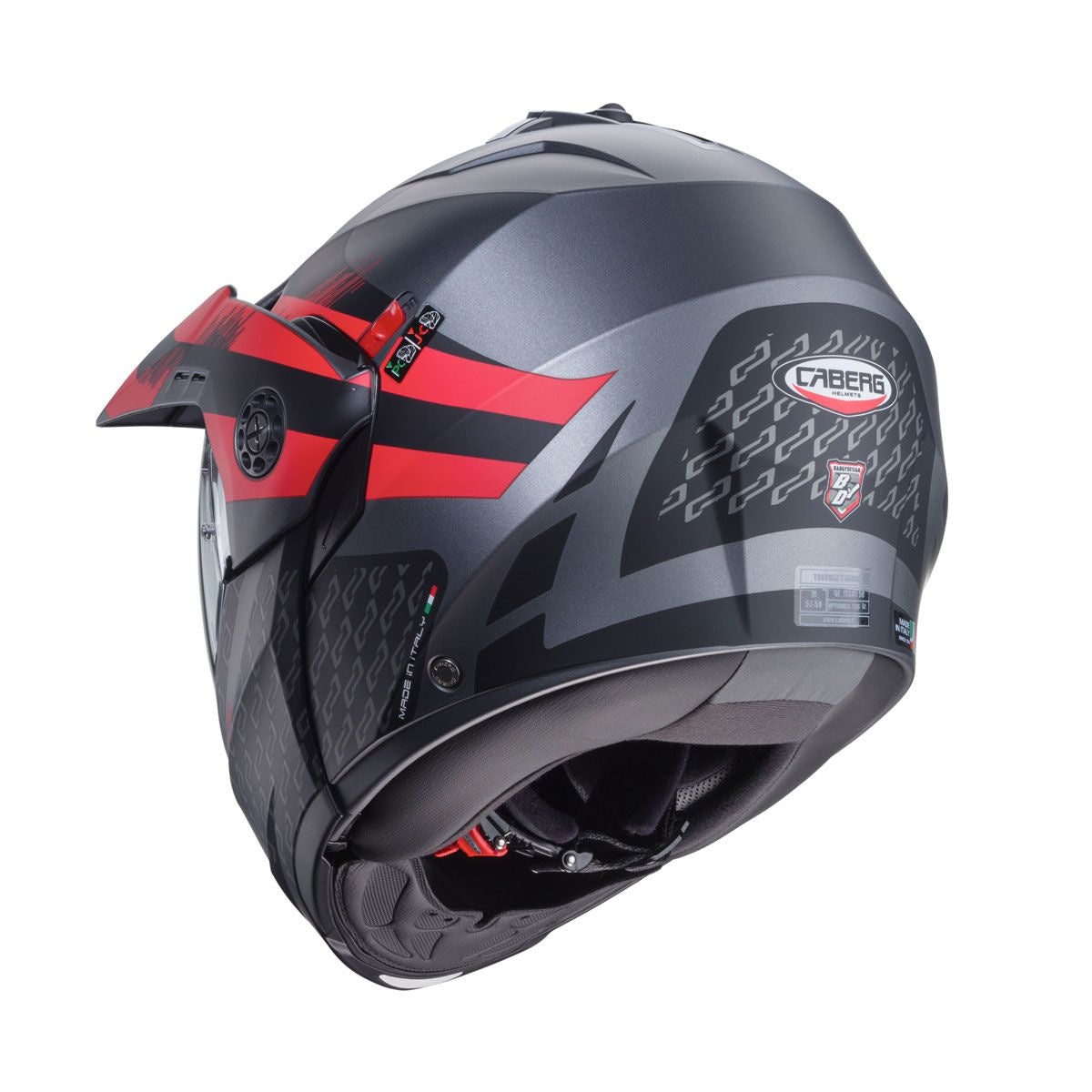 Caberg Tourmaxx X Sarabe Matt Gun Black Red Dual Sport Helmet