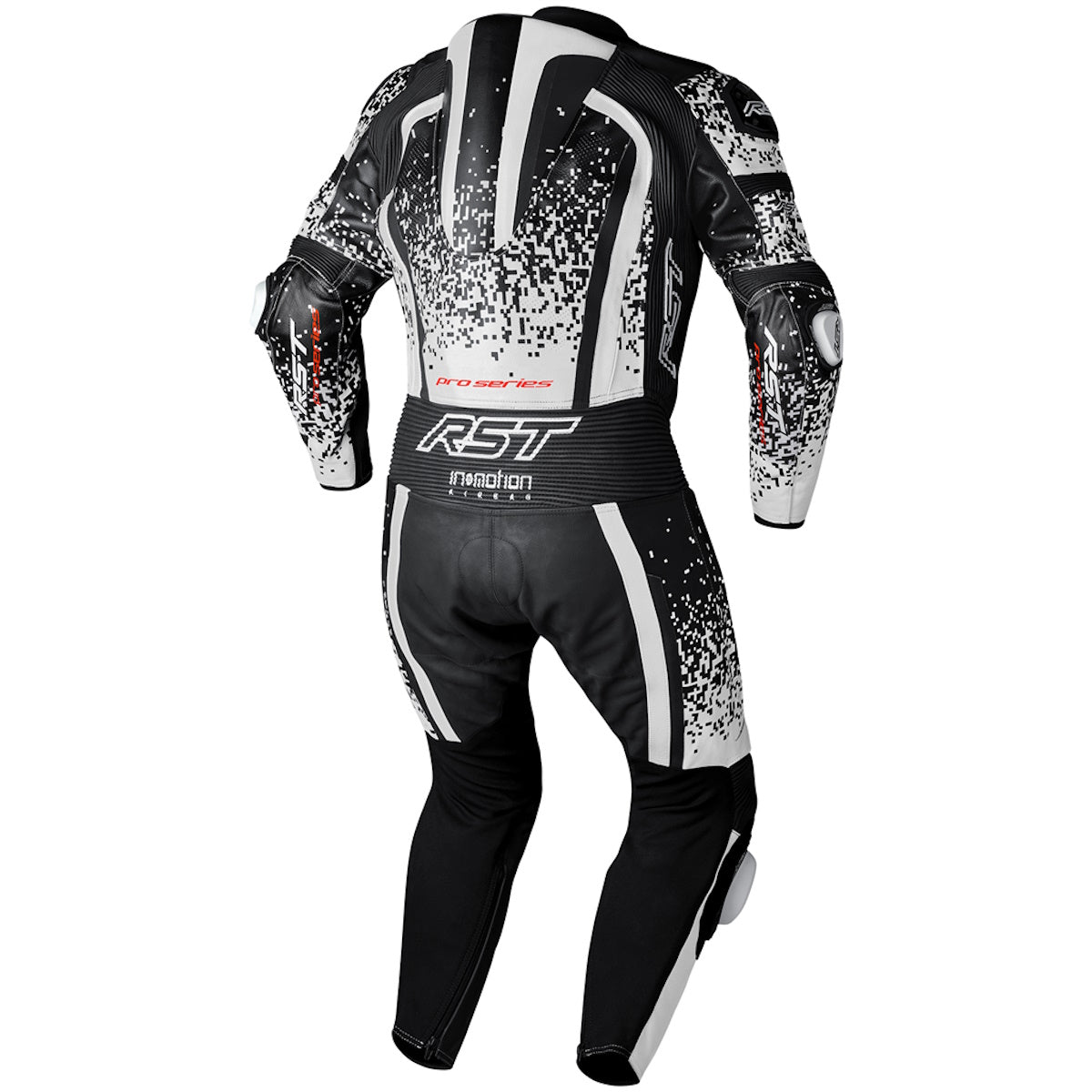 RST Pro Series Evo Airbag CE Leather Suit White Black