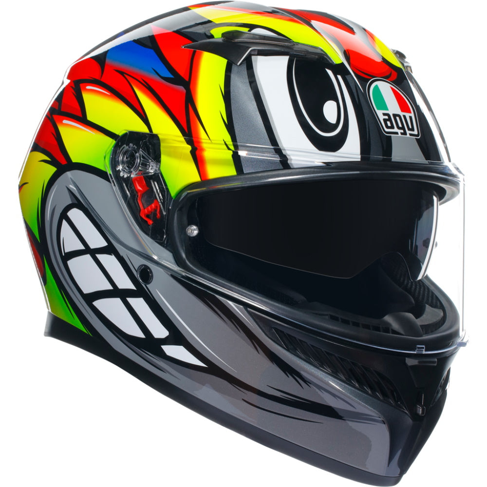 AGV K3 Birdy 2.0 Full Face Helmet Grey Yellow Red