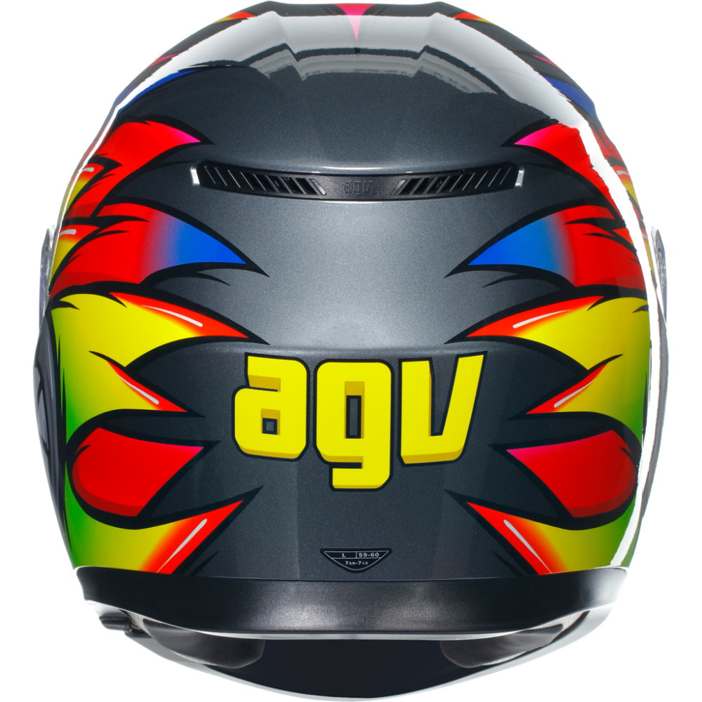 AGV K3 Birdy 2.0 Full Face Helmet Grey Yellow Red