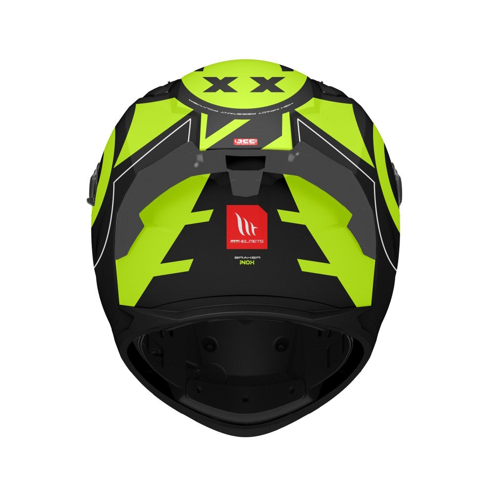 MT Braker SV Inox A3 Matt Black Yellow Full Face Helmet