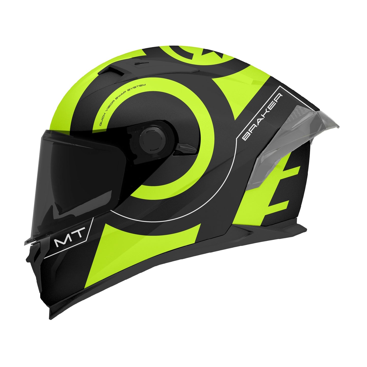 MT Braker SV Inox A3 Matt Black Yellow Full Face Helmet