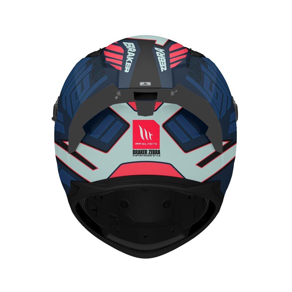 MT Braker SV Zebra C7 Matt Black Blue Full Face Helmet