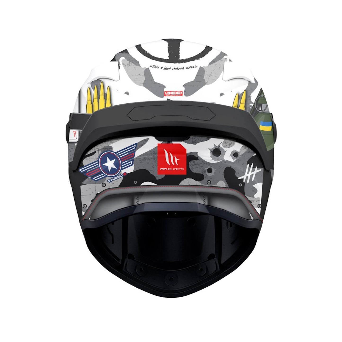 MT Targo S Patton AO Gloss White Camo Full Face Helmet