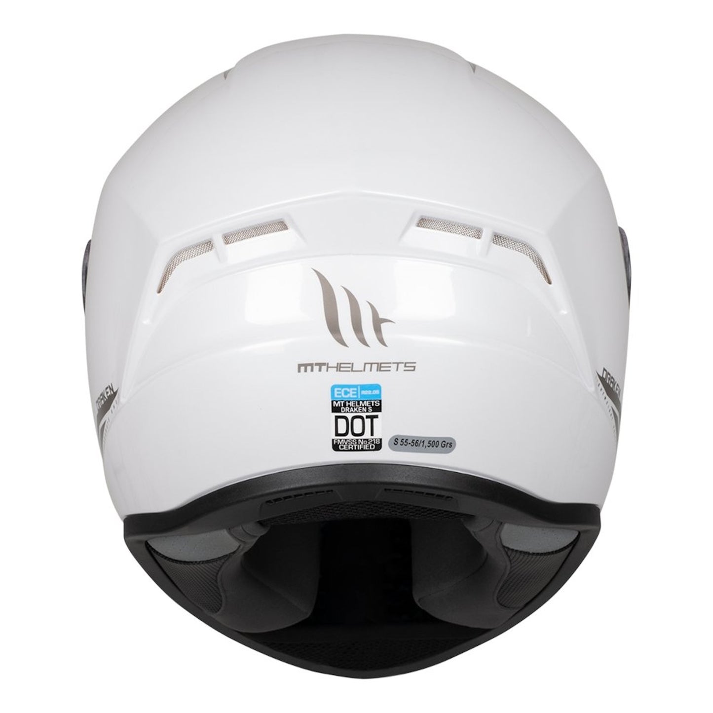 MT Draken Gloss Pearl White Full Face Helmet