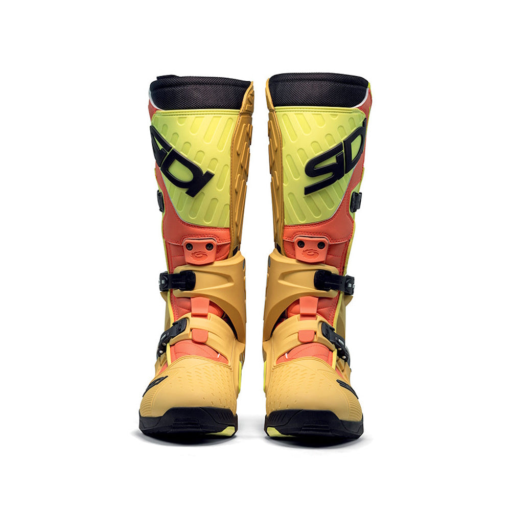 Sidi Crossair CE Motocross Boots Gold Lime