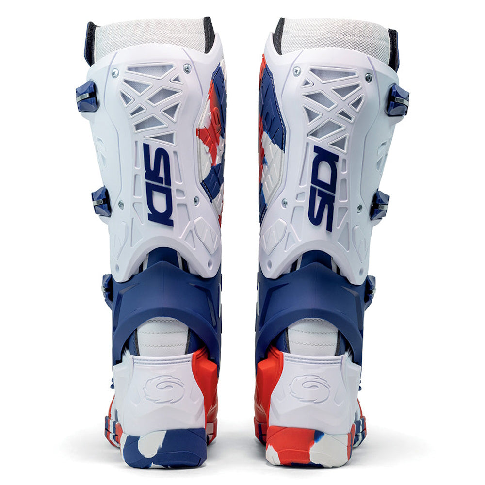 Sidi Crossair X CE Motocross Boots White Navy Red