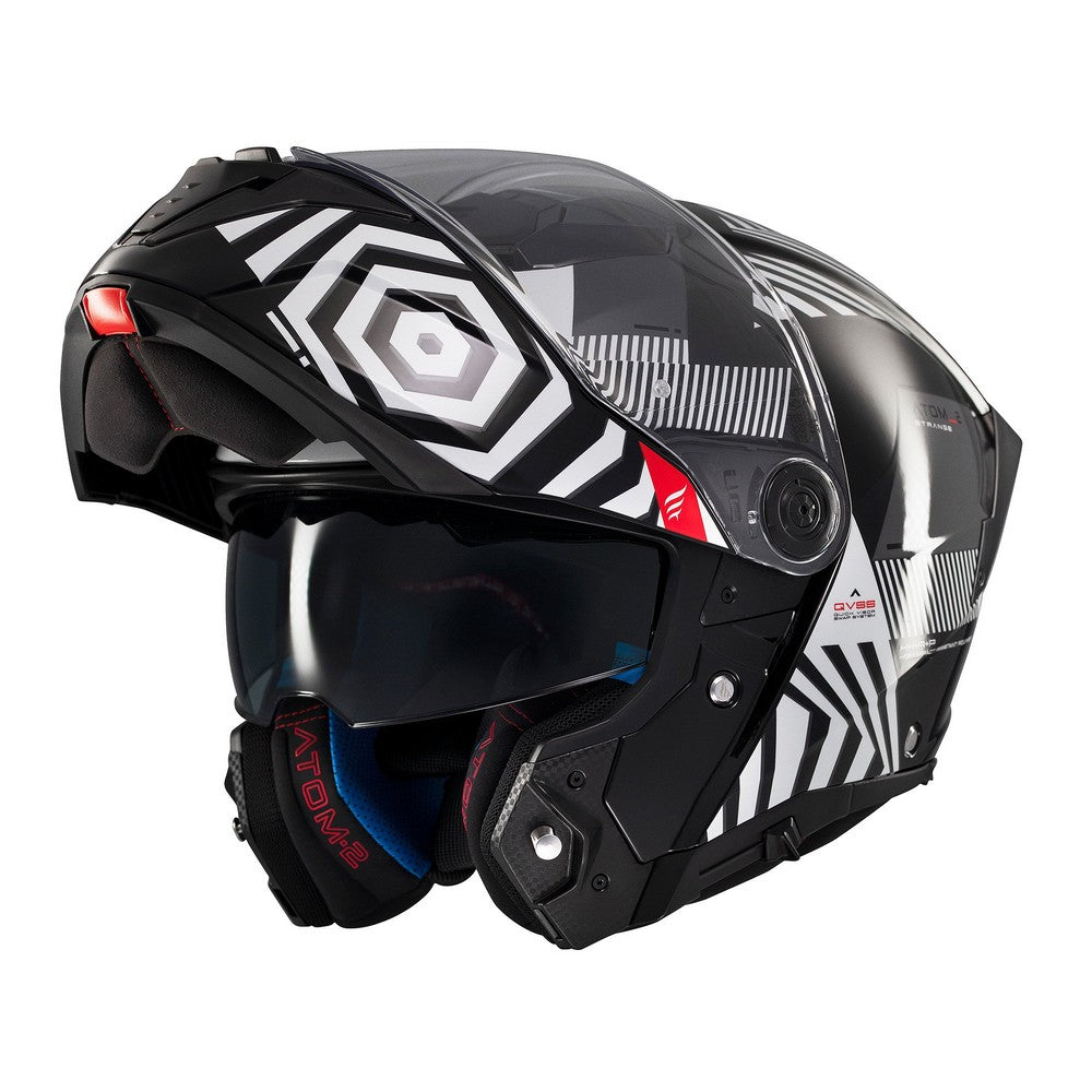 MT Atom 2 Strange B2 Gloss Black Flip Front Helmet