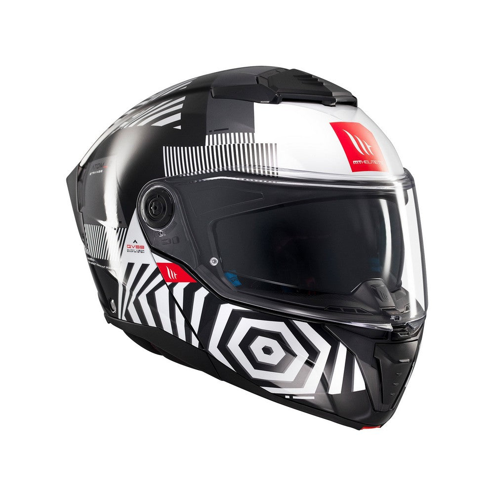 MT Atom 2 Strange B2 Gloss Black Flip Front Helmet