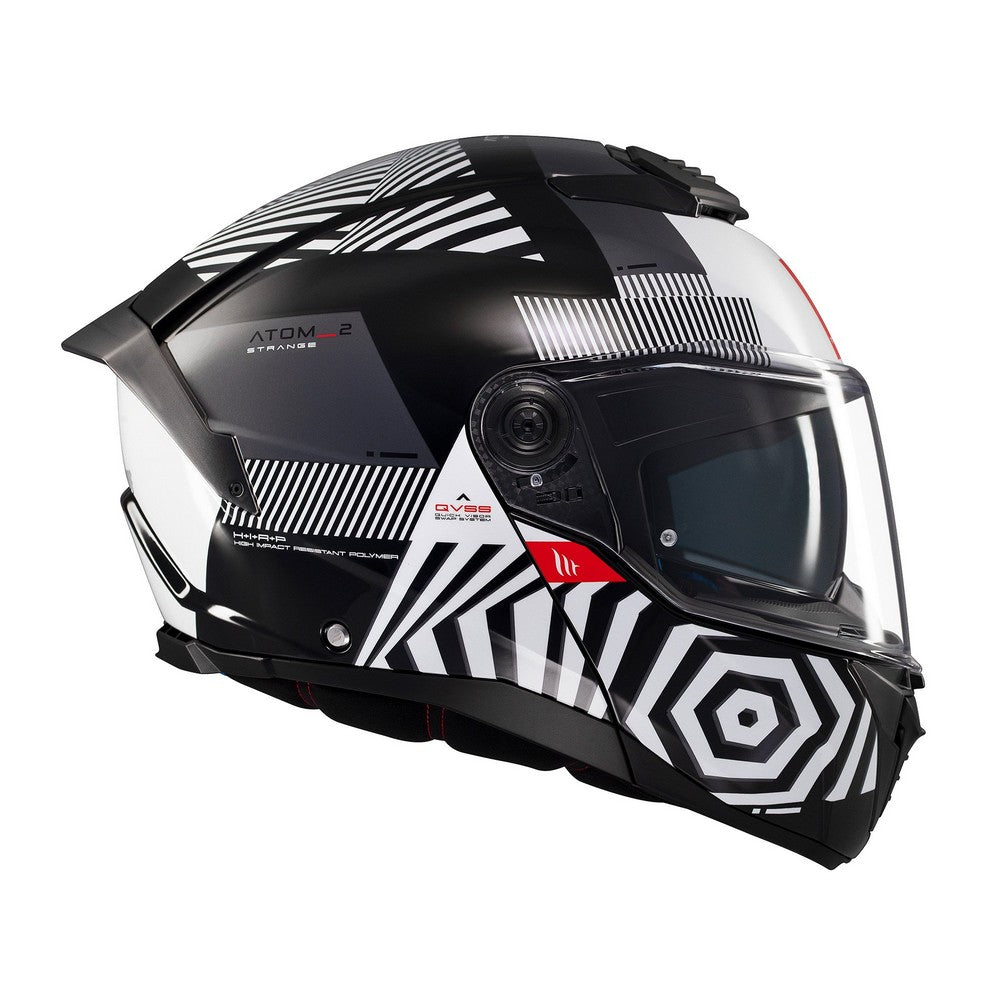 MT Atom 2 Strange B2 Gloss Black Flip Front Helmet