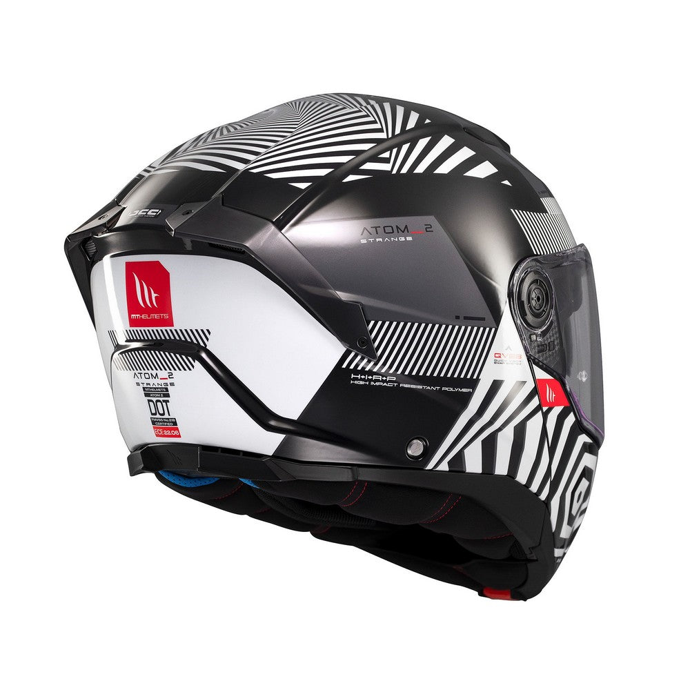 MT Atom 2 Strange B2 Gloss Black Flip Front Helmet