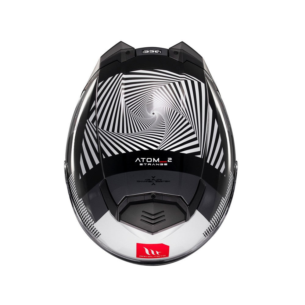 MT Atom 2 Strange B2 Gloss Black Flip Front Helmet