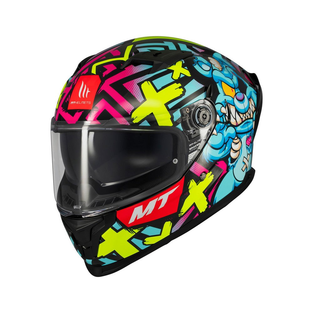 MT Braker Crazy Teddy B7 Gloss Multi Full Face Helmet
