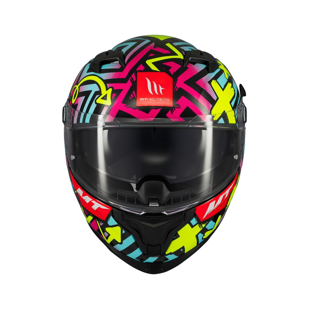 MT Braker Crazy Teddy B7 Gloss Multi Full Face Helmet