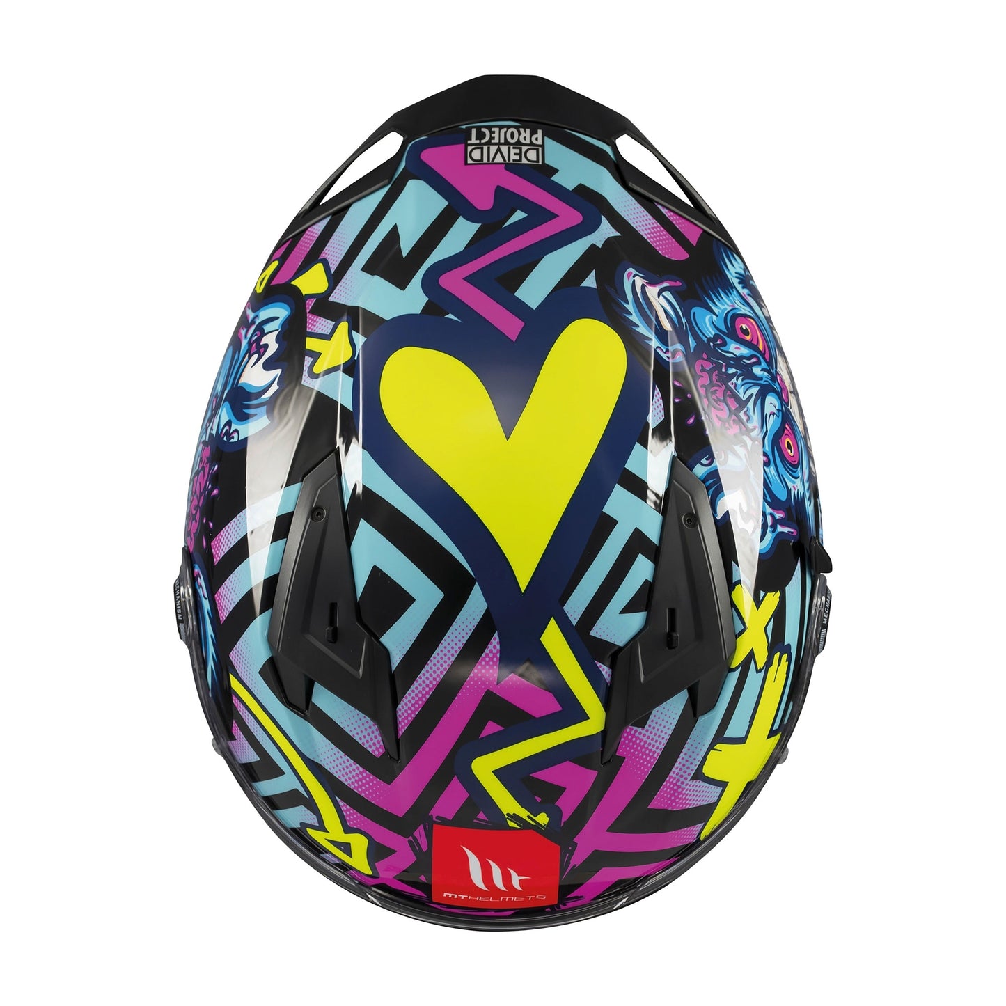 MT Braker Crazy Teddy B7 Gloss Multi Full Face Helmet
