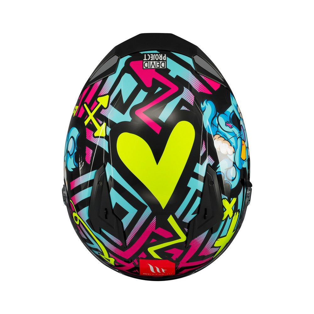 MT Braker Crazy Teddy B7 Gloss Multi Full Face Helmet