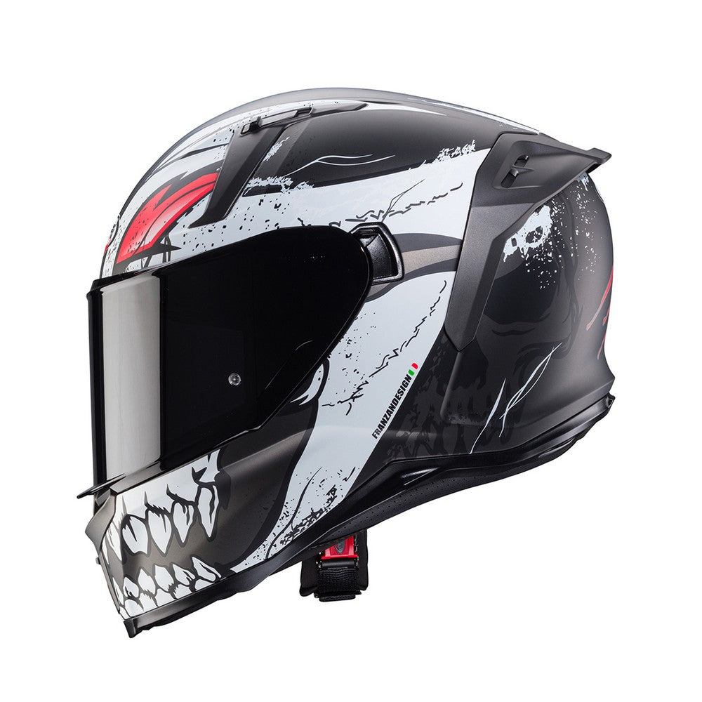 Caberg Avalon X Punk Matt Grey Black Red Full Face Helmet