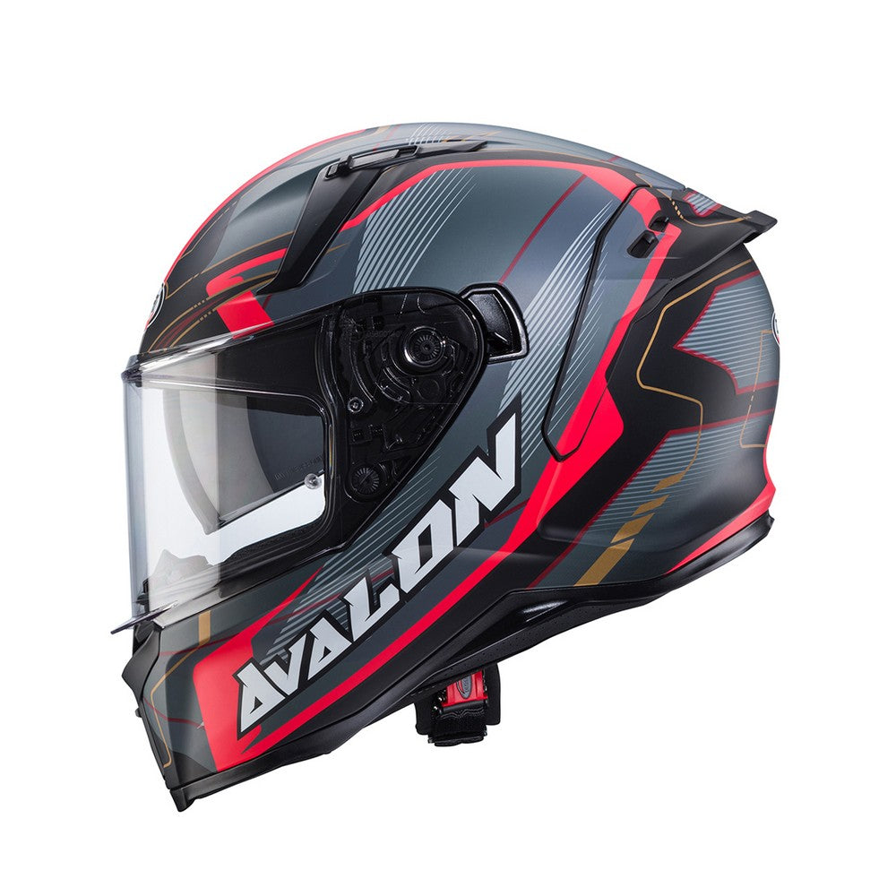 Caberg Avalon X Optic Black Grey Red Full Face Helmet