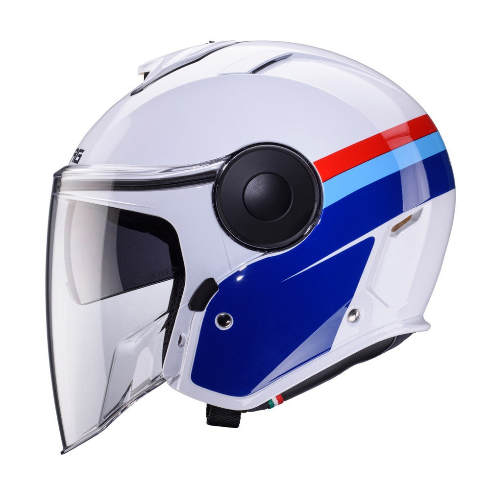 Caberg Soho Zephir White Blue Red Open Face Helmet