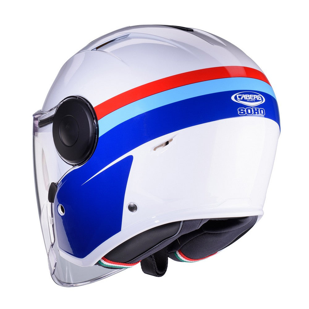 Caberg Soho Zephir White Blue Red Open Face Helmet