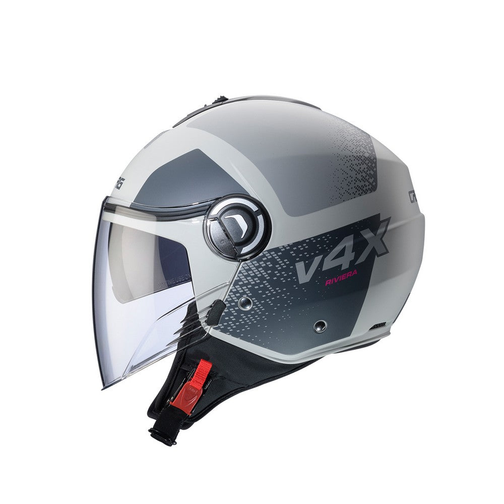 Caberg Riviera V4X Alpha Matt Sand Anthracite Grey Open Face Helmet