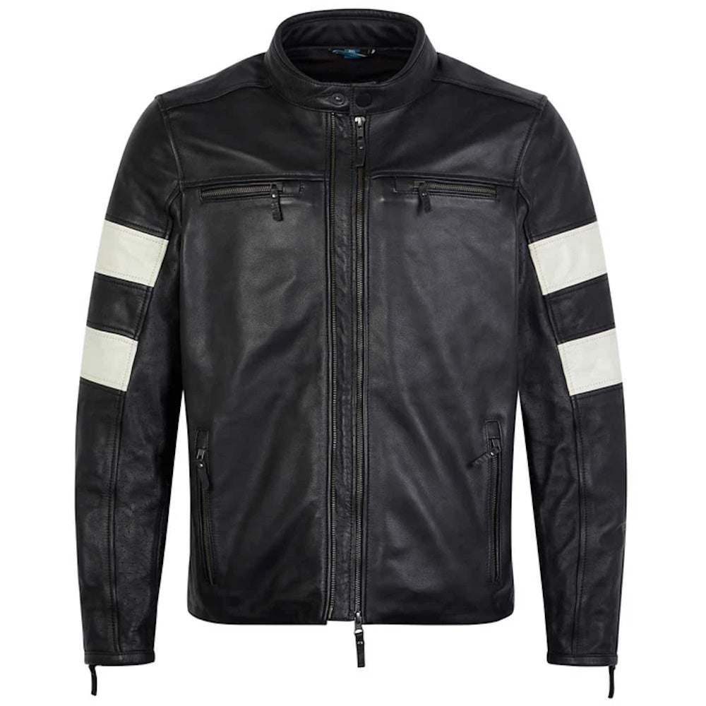 Spada Hanzo Leather Jacket Black Ivory