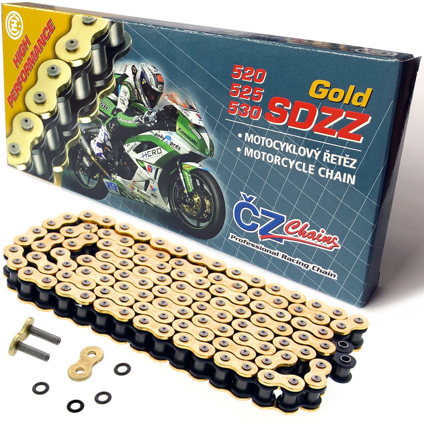 525SDZZx120 CZ Pro Gold Chain