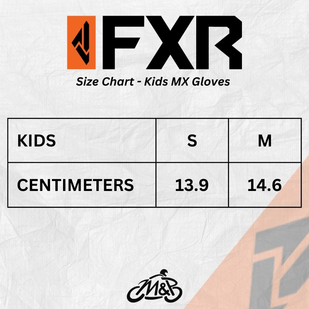 FXR Kids Reflex Motocross Glove Black White