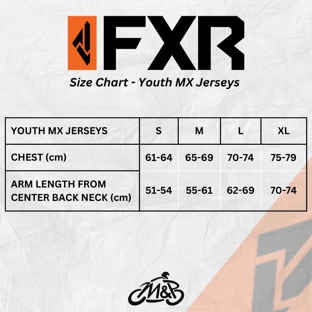 FXR Youth Podium Motocross Jersey Black White