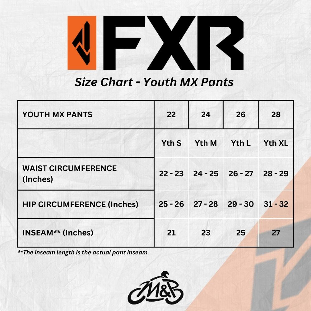 FXR Youth Clutch Motorcross Pants Black Sherbert